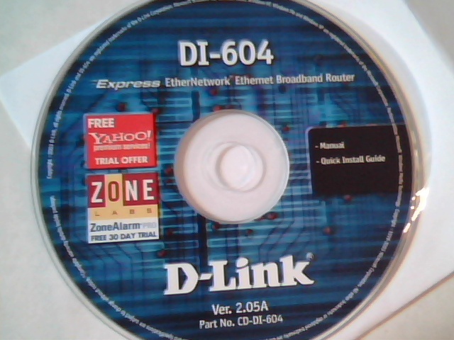 Installation Guide and CD D-link DI-604 Router Ver 2.05A Manual EtherNetwork - image 4