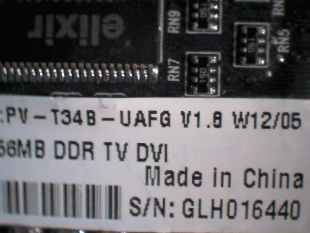 PV-T34B-UAFG 256MB 8X AGP Video Card GX FX5500 TVOUT 040105M VANV34UA2PS - image 5