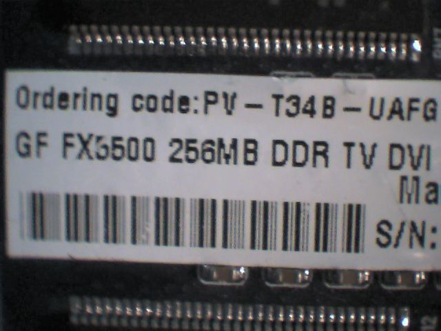 PV-T34B-UAFG 256MB 8X AGP Video Card GX FX5500 TVOUT 040105M VANV34UA2PS - image 6