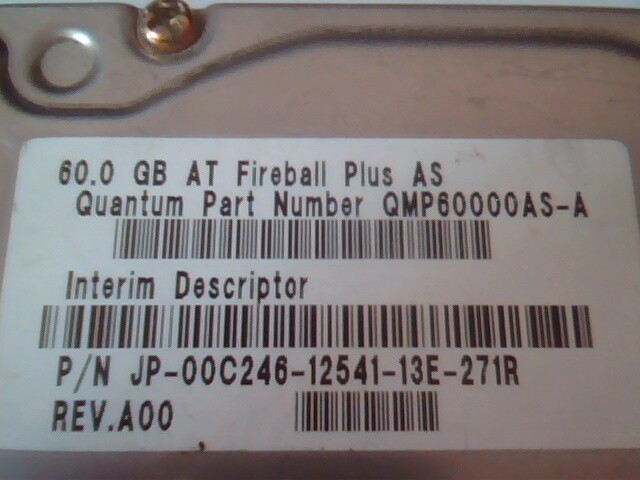 Hard Drive Disk IDE Quantum Fireball Plus AS 60GB QMP60000AS-A AS60A011-02-B A00 - image 3