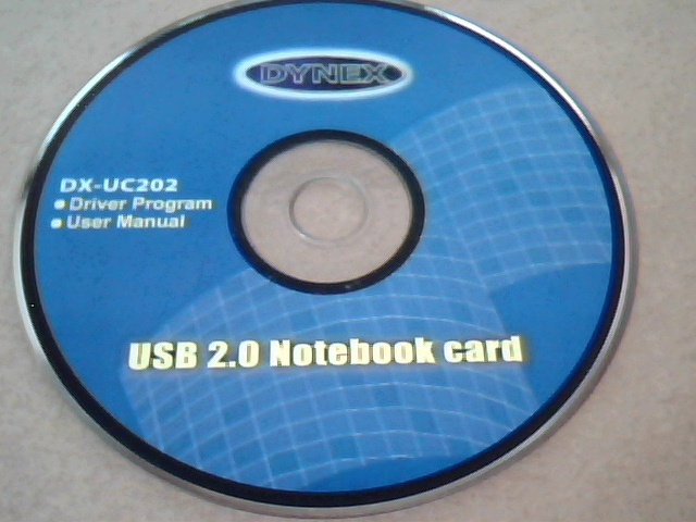 DYNEX USB 2.0 Notebook card - DX-UC202 : Driver Program & User Manual