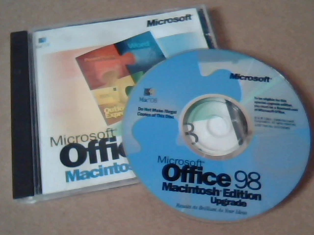 Microsoft Office 98 : Macintosh Edition : with CD Key and in Original Case
