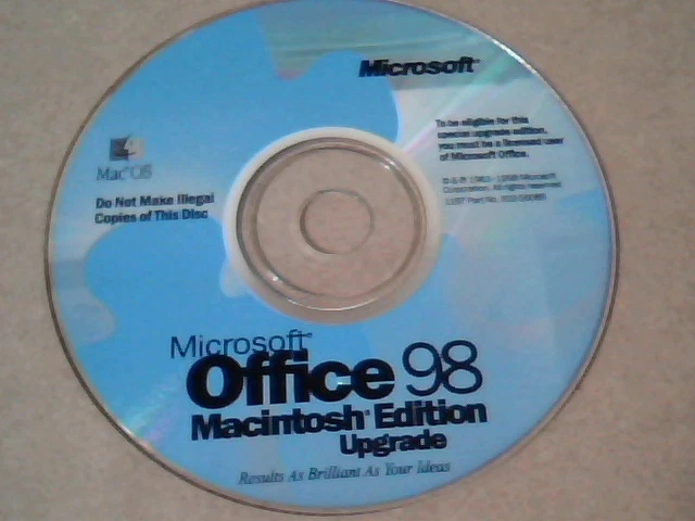 Microsoft Office 98 : Macintosh Edition : with CD Key and in Original Case - image 3
