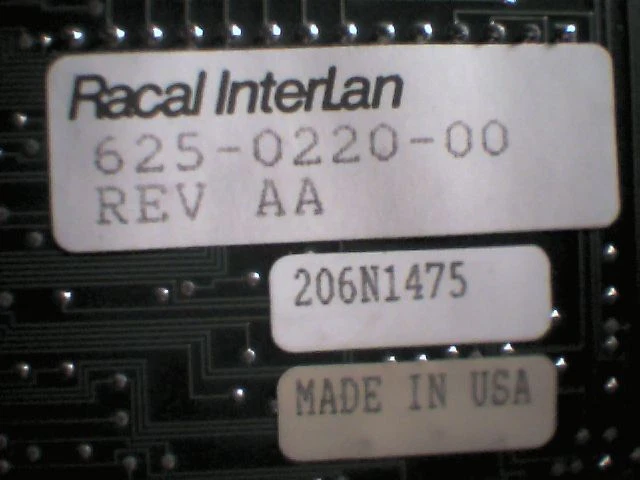 Racal Interlan Inc. 625-0220-00 Rev.AA ISA Ethernet card Vintage AM7990PC 620 - image 8