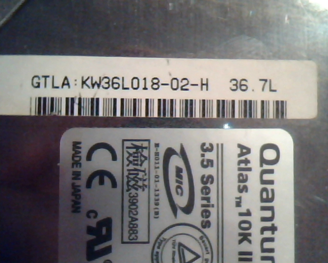 Hard Drive Disk Quantum Atlas 10K III KW36L018-02-H 36.7L E-H011-011339 — image 4