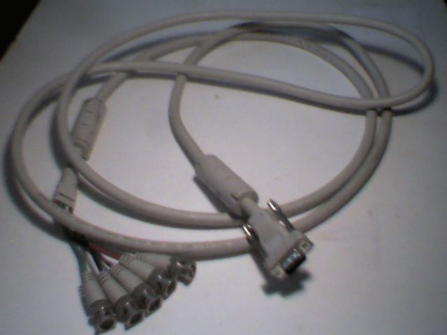 15-pin VGA to 5 BNC video cable - 8 feet long - very high quality