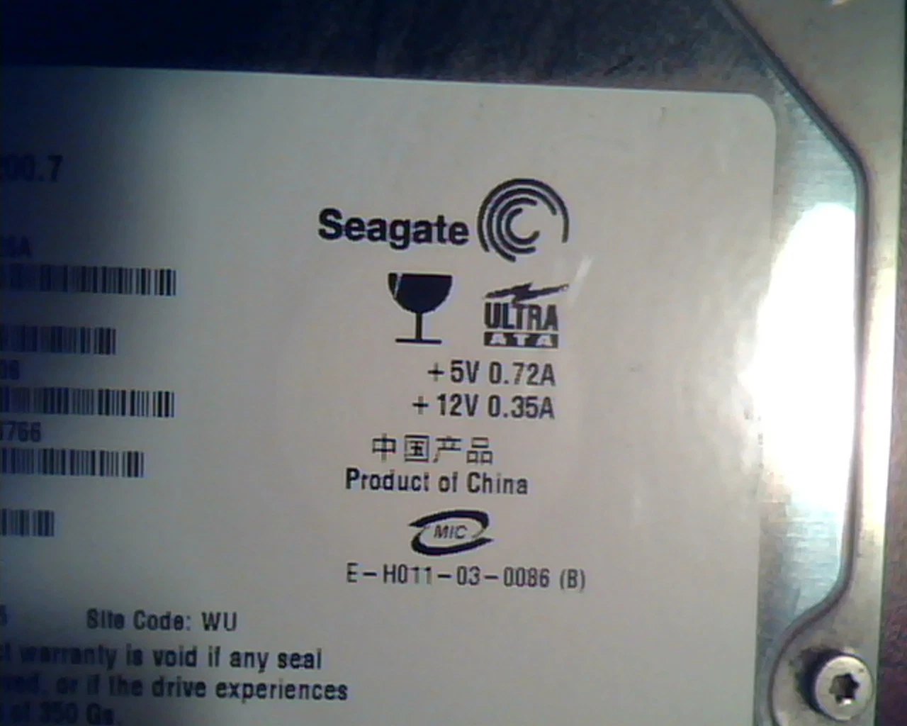 Hard Drive Disk Seagate Barracuda 120GB 9W2083-306 100316766 ST3120026A 8.54 - image 2