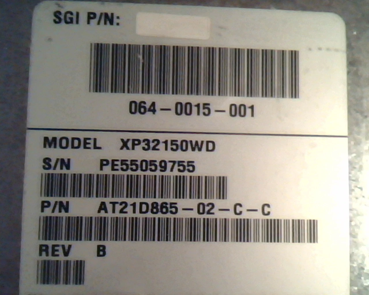 Hard Drive Disk SCSI Quantum XP32150WD AT21D865-02-C-C Rev B 064-0015-001