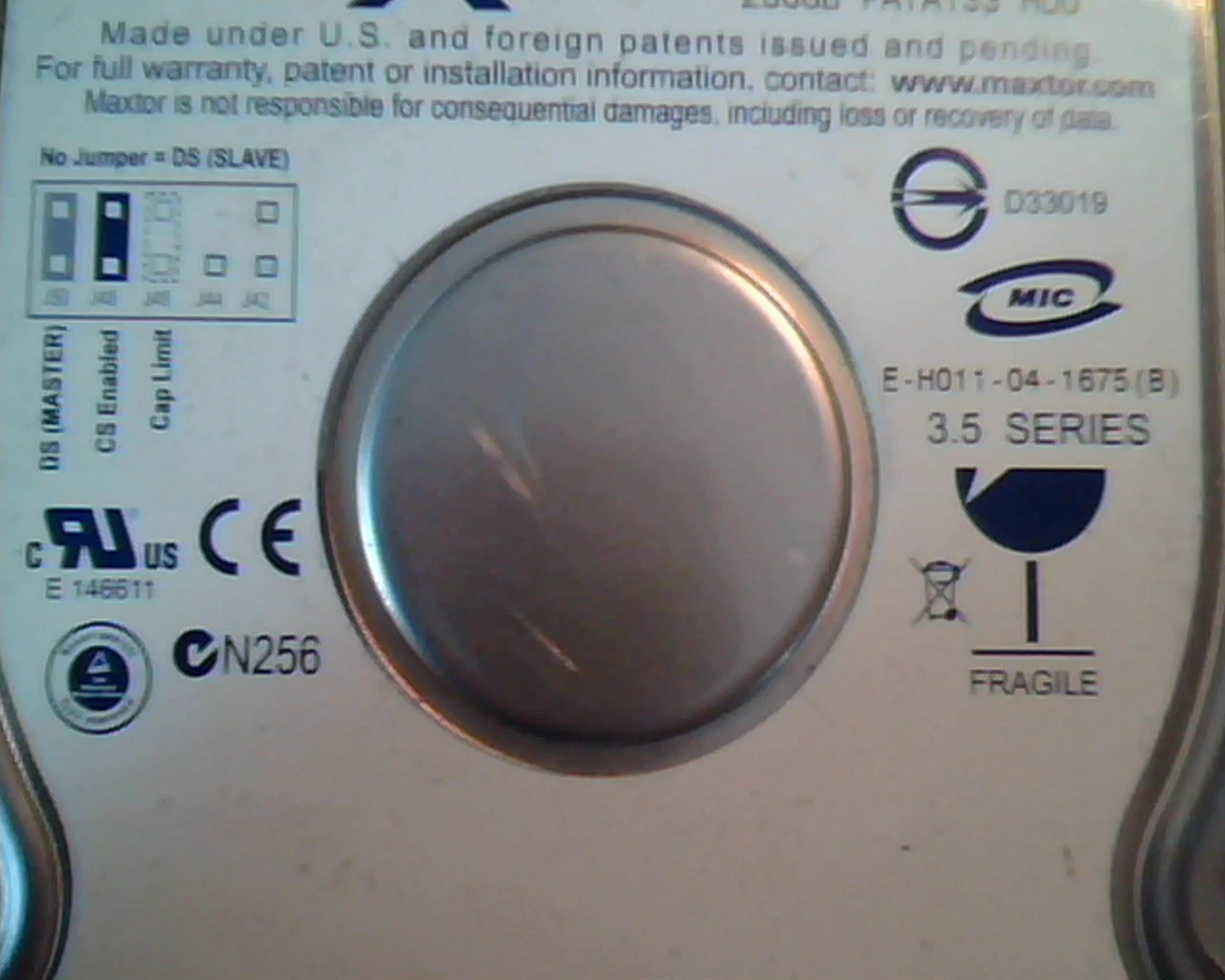 Hard Disk Drive IDE Maxtor DiamondMax 10 6L250R0 250GB PATA133 BAJ41G20 - image 3