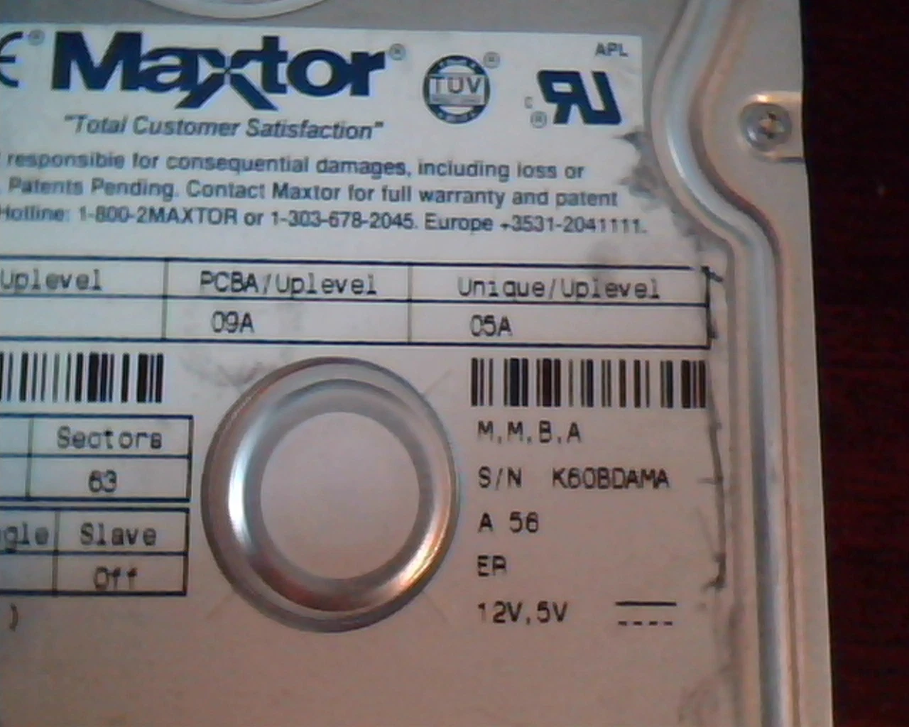 Hard Disk Drive IDE Maxtor 90840D6 06A 09A 05A CK06A K60BDAMA - image 2
