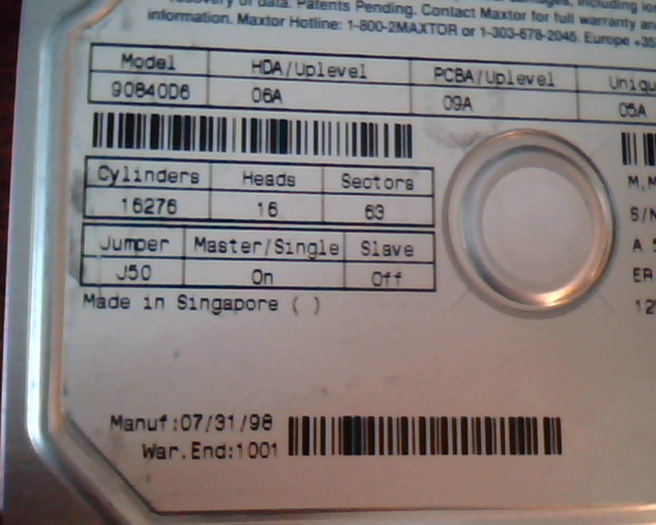 Hard Disk Drive IDE Maxtor 90840D6 06A 09A 05A CK06A K60BDAMA - image 3