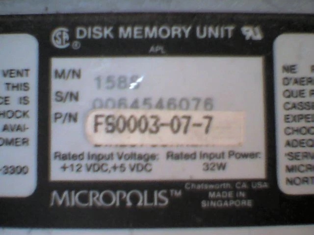 Hard Drive SCSI Micropolis 1588 370-1319-03 FH FS0003-07-7 - image 2