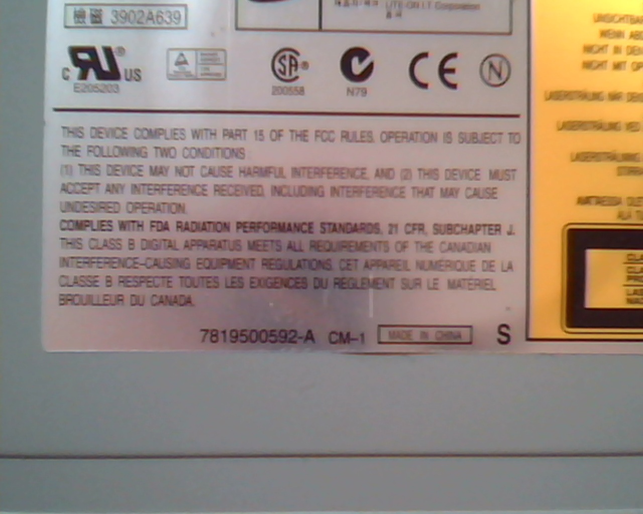 LITE-ON IT CD-RW Drive LTR-16102B IDE 16x10x40x Rewritable January 2002 - image 2