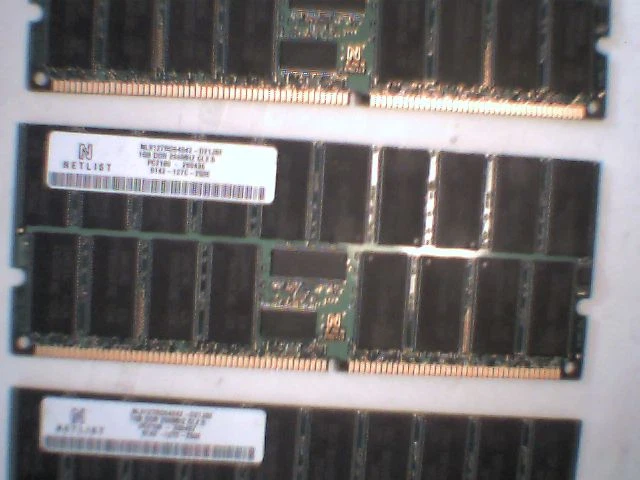 NetList RAM Memory 1GB QTY4 DDR 266MHz CL2.5 PC2100 ECC NL9127RD64042-D21JSE sun - image 2