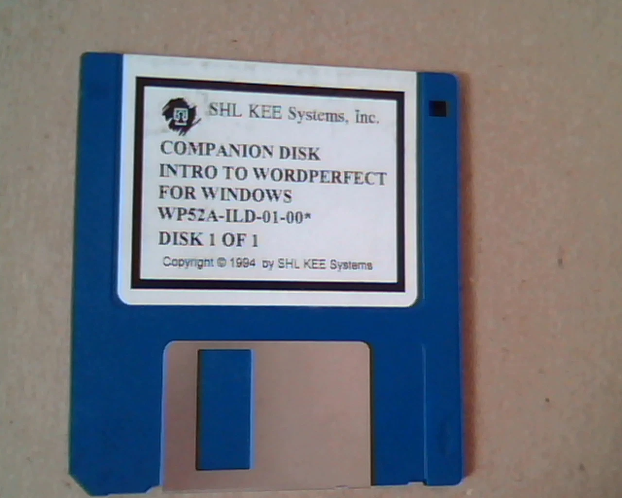 Companion Disk: Intro to Wordperfect for Windows: Disk 1 of 1