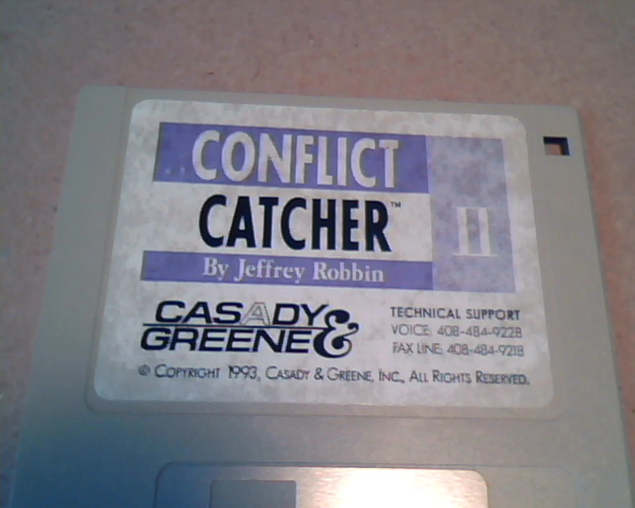 Conflict Catcher II Diskette: by Jeffrey Robbin - image 2