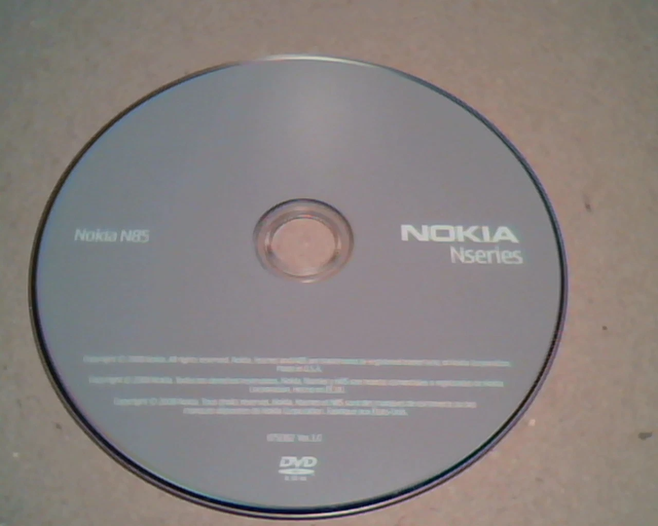 Nokia N85 - Nokia Nseries CD - Version 1.0 DVD