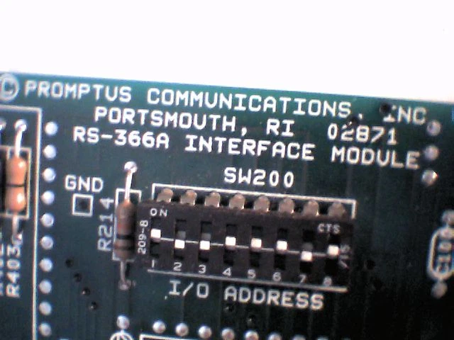 Promptus RS-366A Interface Module 8-bit ISA Network Card PC100400 Rev.A vintage - image 6