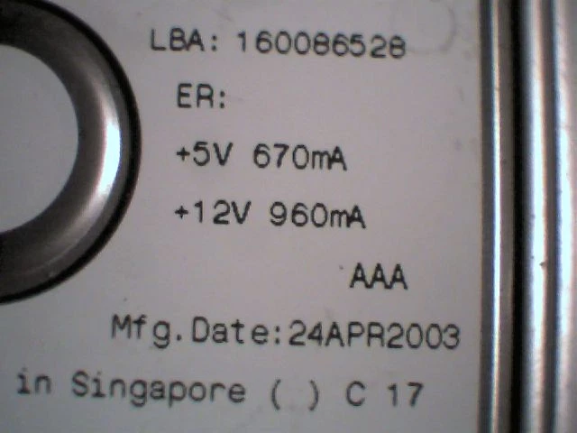 Hard Drive IDE Maxtor DiamondMax Plus 9 80GB YAR41BW0 N,M,C,D E6FYB 24APR2003 - image 4