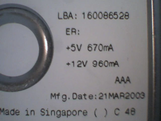 Hard Drive IDE Maxtor DiamondMax Plus 9 80GB YAR41BW0 K,G,C,D E4FYB 21MAR2003 - image 3