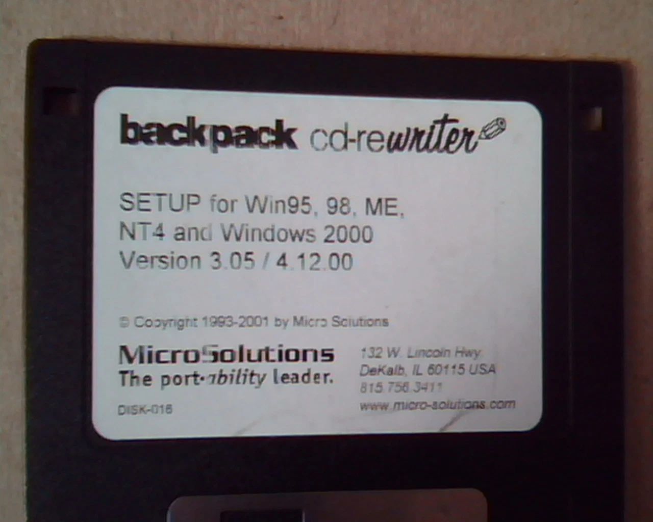 backpack cd-rewriter: Setup for Win 95, 98, ME, NT4, 2000: Version 3.05/ 4.12.00 - image 2