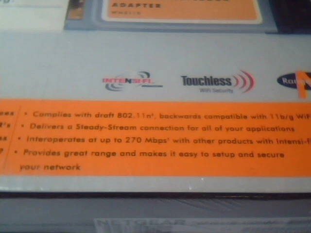 Netgear WN511B-100NAS RangeMAX Next Wireless Nootbook Adapter 2.4GHz PCMCIIA NEW - image 4