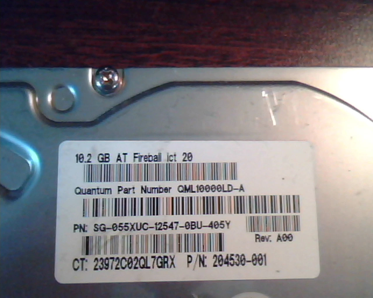 Hard Drive IDE Quantum Fireball lct 20 QML10000LD-A SG-055XUC-12547-0BU-405Y - image 2