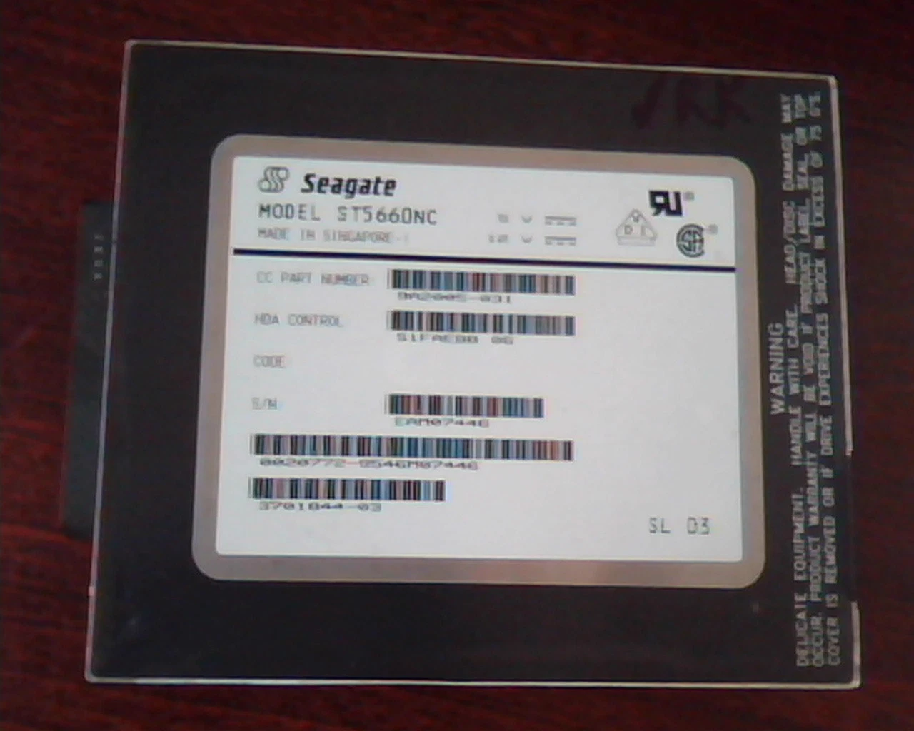 Hard Drive Disk SCSI Seagate ST5660NC 9A2005-031 S1FAEBB 06 3701844-03 HDD