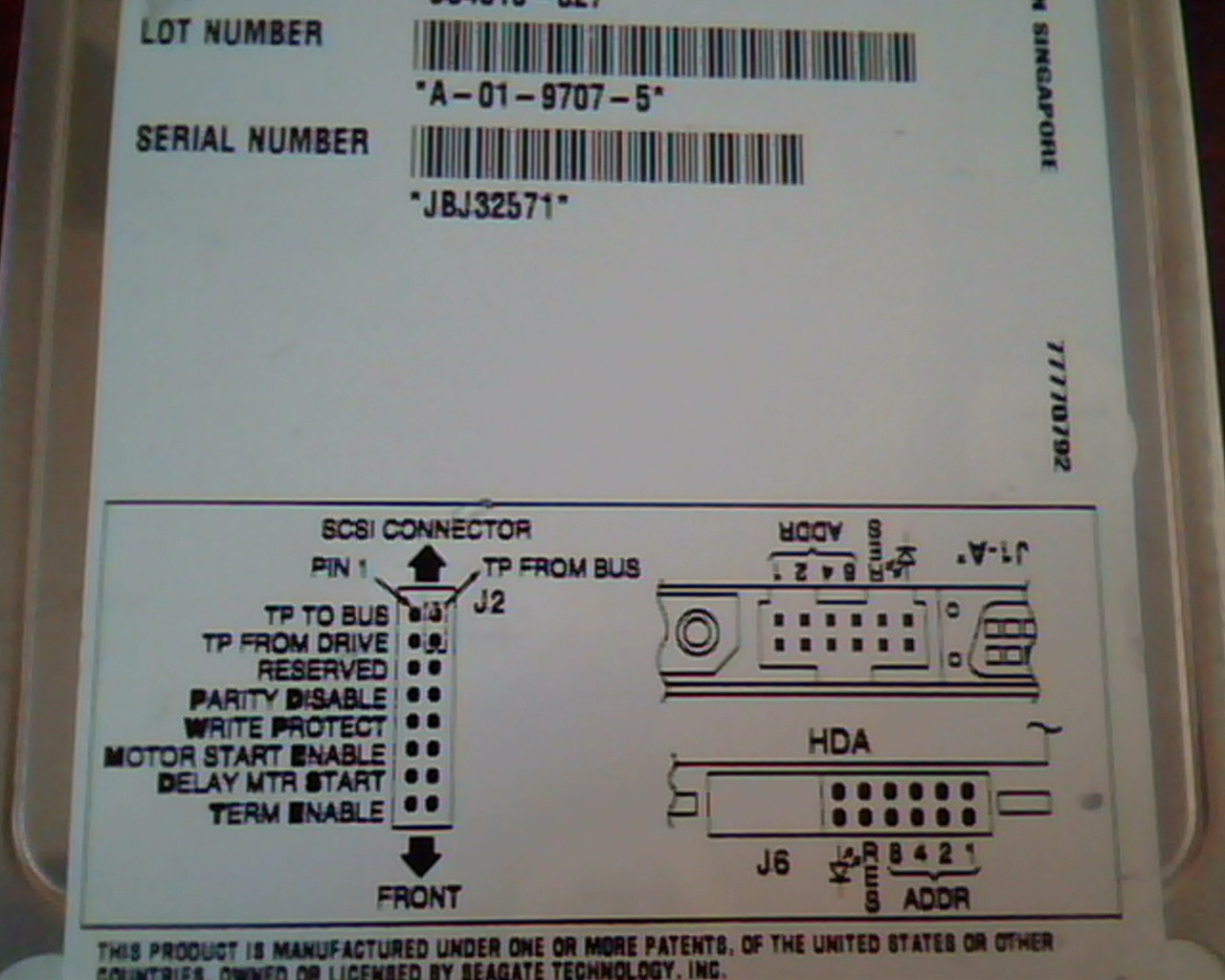Hard Drive Disk SCSI Seagate Hawk ST32155W 9C4016-027 A-01-9707-5 0528 68-pin - image 2