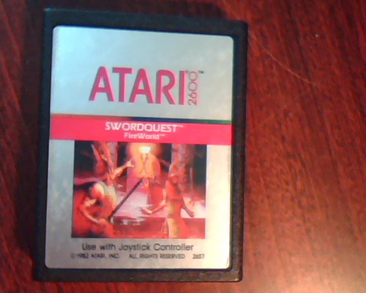 Game Cartridge ATARI 2600 Swordquest FireWorld 2657 1982 Atari