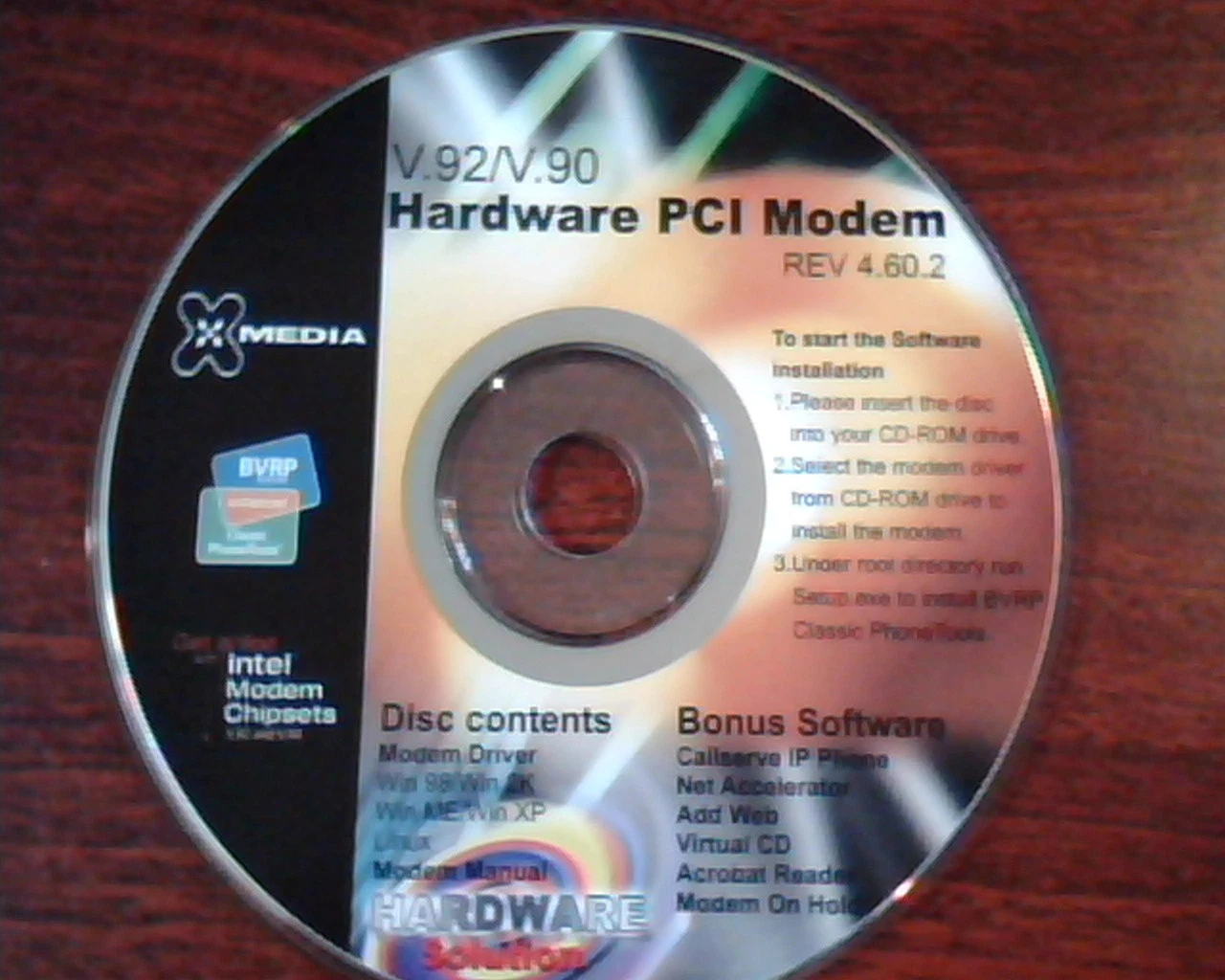 CD V.92/V.90 Hardware PCI Modem Rev 4.60.2 Driver Manual Hardware Solution
