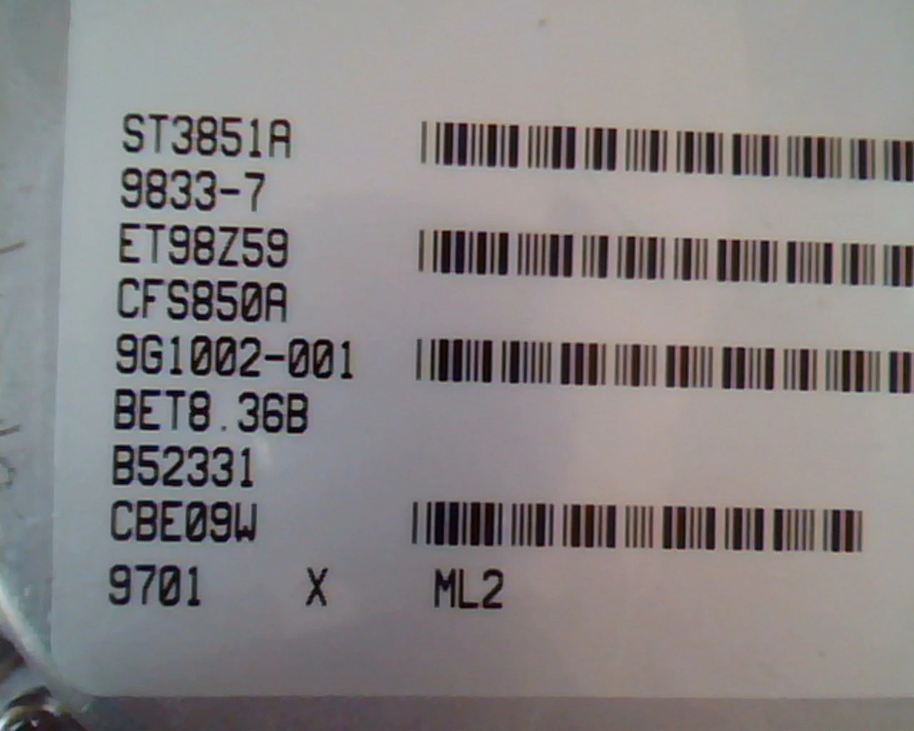 Hard Disk Drive IDE Seagate ST3851A 9G1002-001 CABO CFS850A BET8.36B - image 2