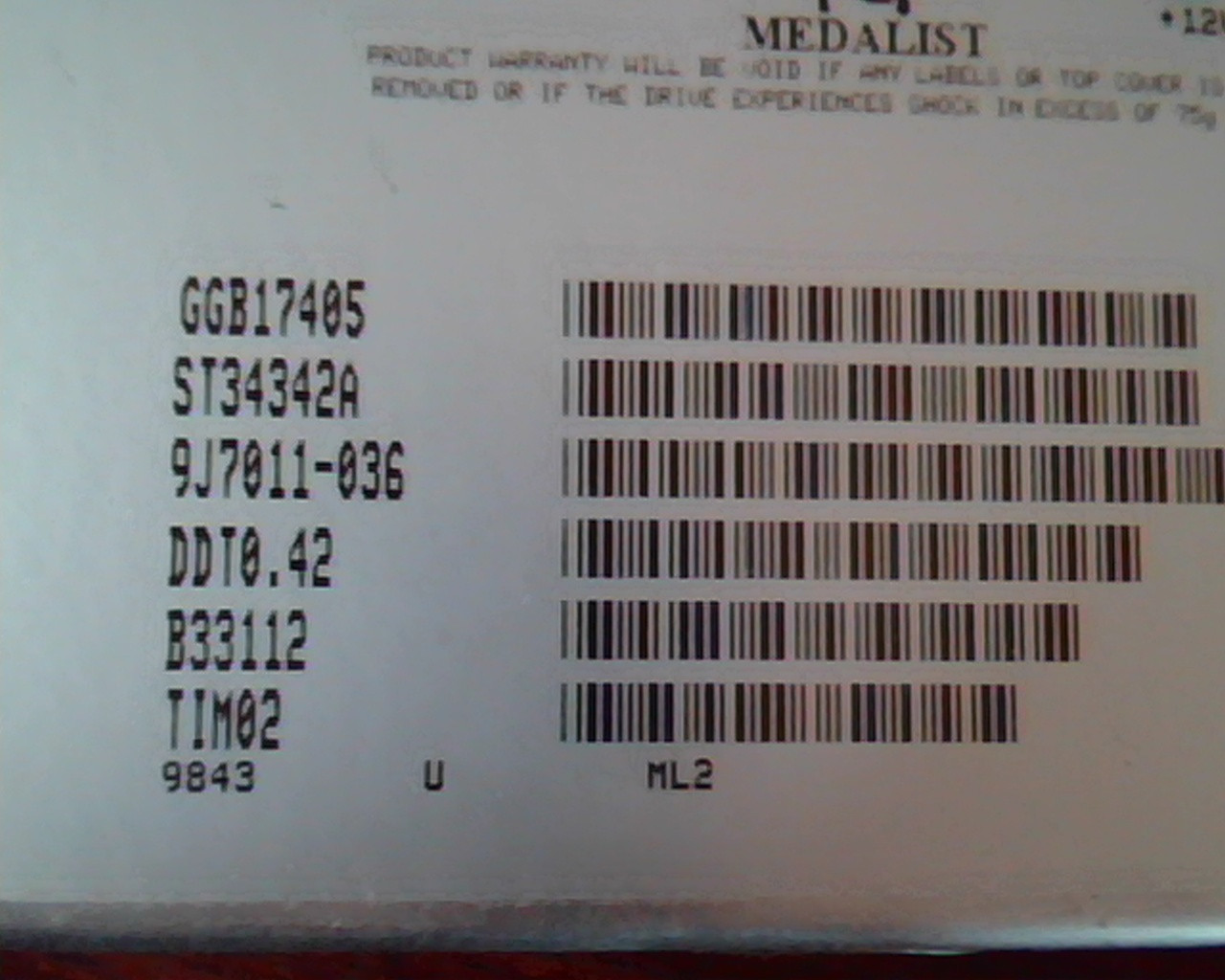 Hard Disk Drive IDE Seagate Medalist ST34342A 9J7011-036 DDT0.42 B33112 - image 2