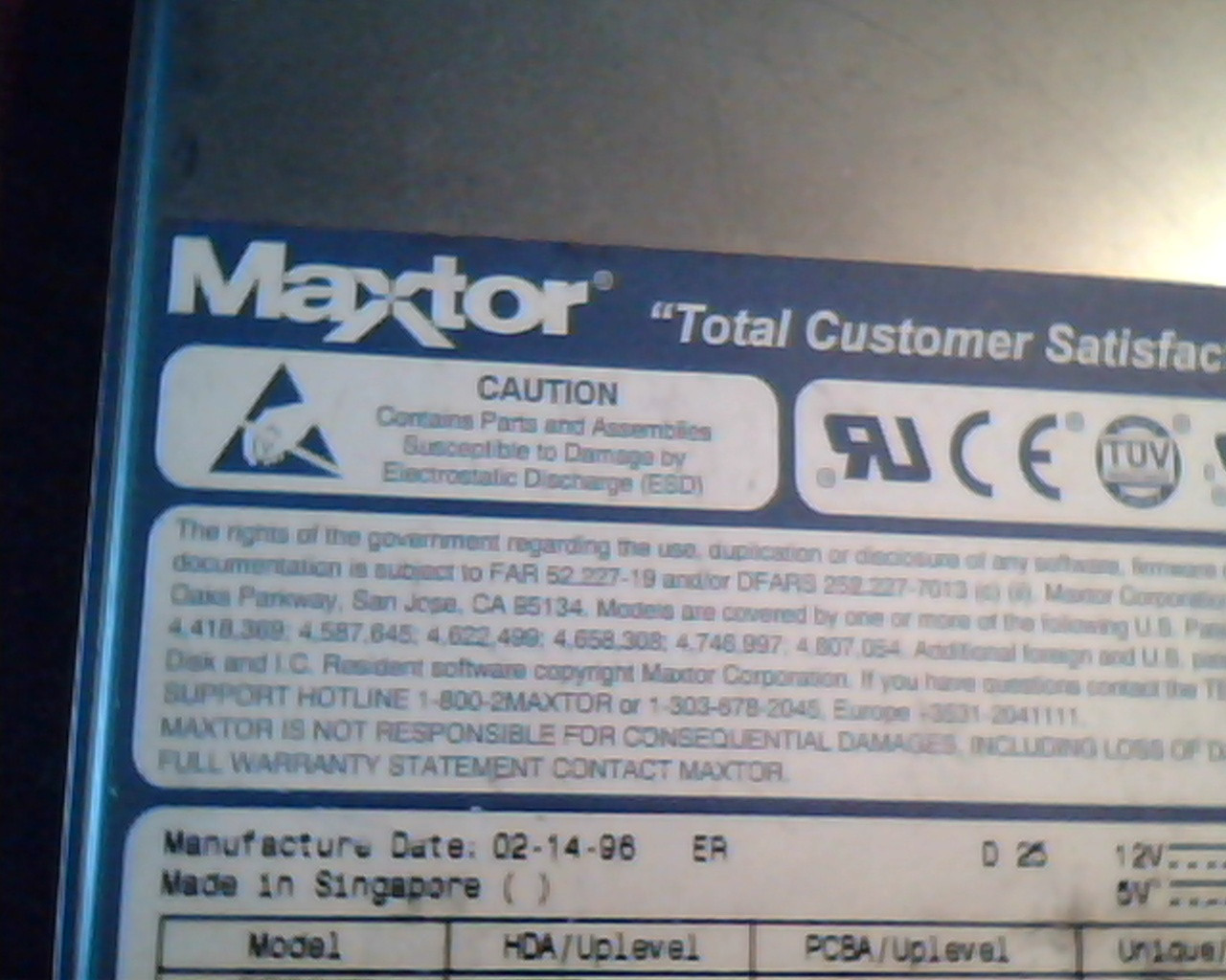 Hard Disk Drive IDE Maxtor 72004A 77P1 55A 49P1 G,Z,D HDD