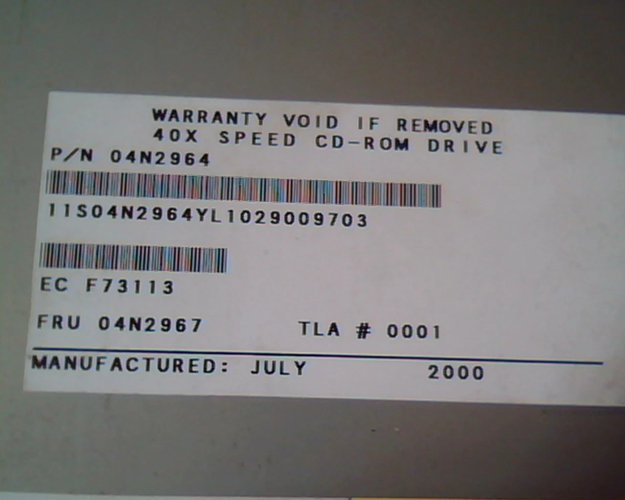 Plextor CD-ROM Drive PX-40TSi 2000 40X IBM 04N2964 04N2967 EC F73113 68pin SCSI - image 2