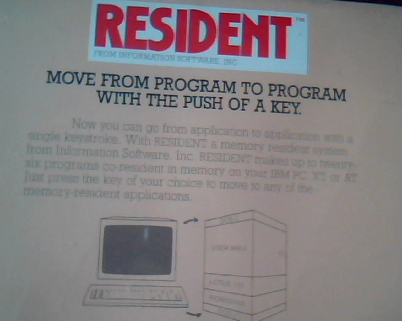 RESIDENT from Information Software Memory Resident System UNOPENED floppy - image 3