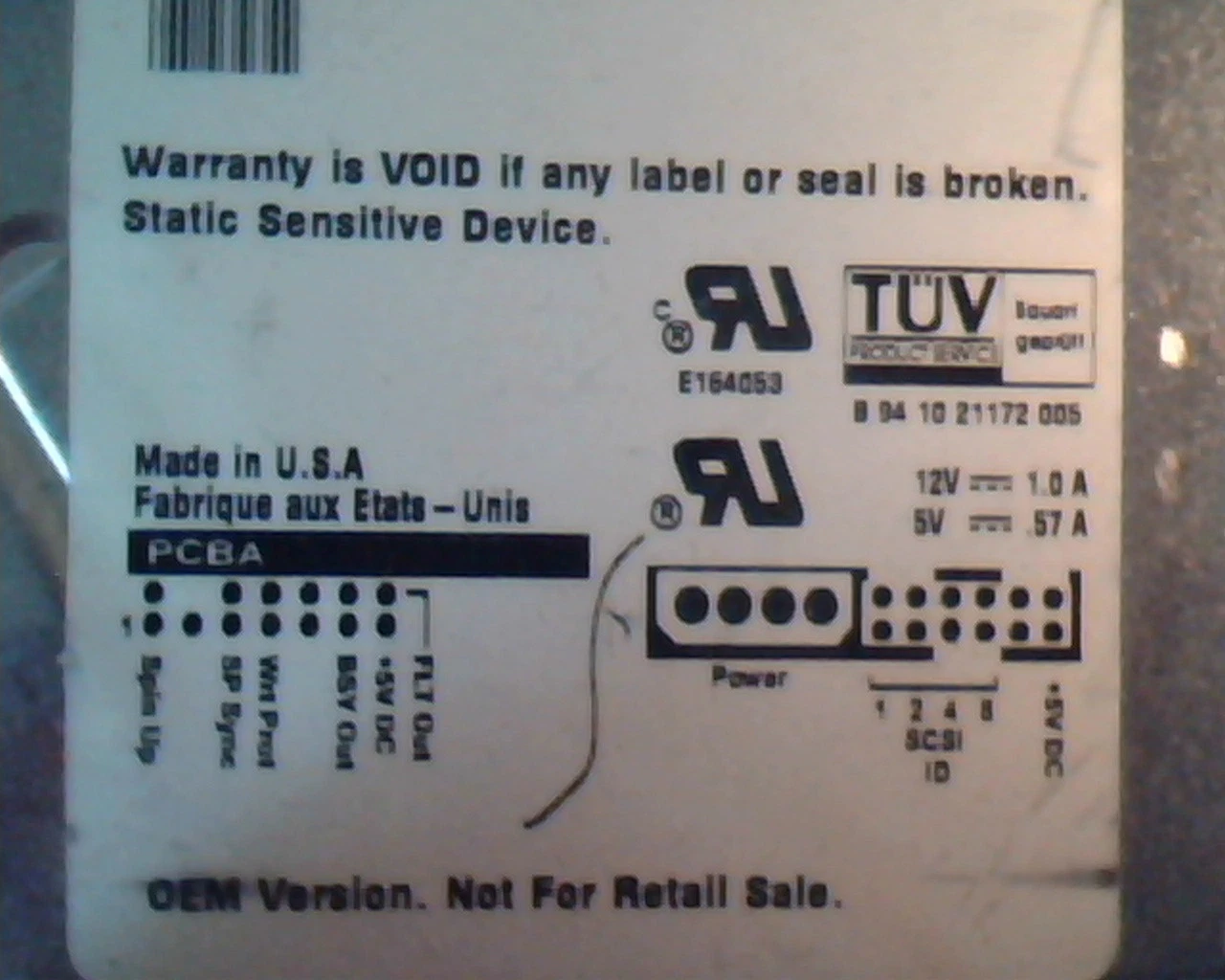 Hard Drive Disk SCSI XP34300W CS4L491-01-C-C B E164053 - image 2