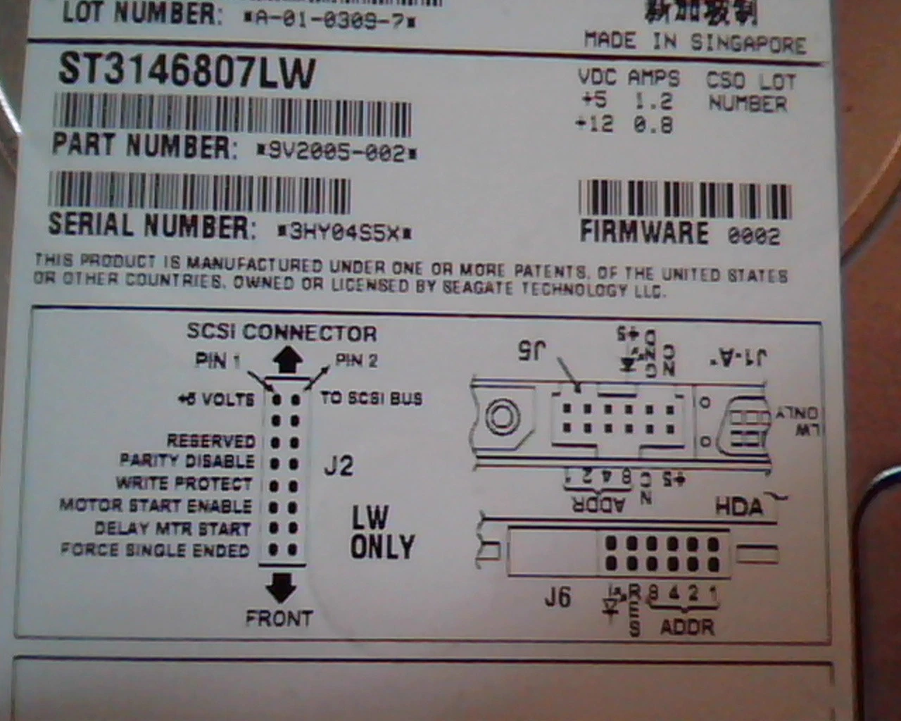 Hard Drive Disk SCSI Seagate Cheetah Ultra320 ST3146807LW 9V2005-002 0002 - image 2