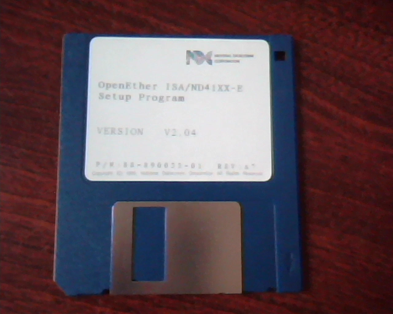 Floppy OpenEther ISA/ND41XX-E Setup Program Version V2.04 88-890033-01 A7 NDC