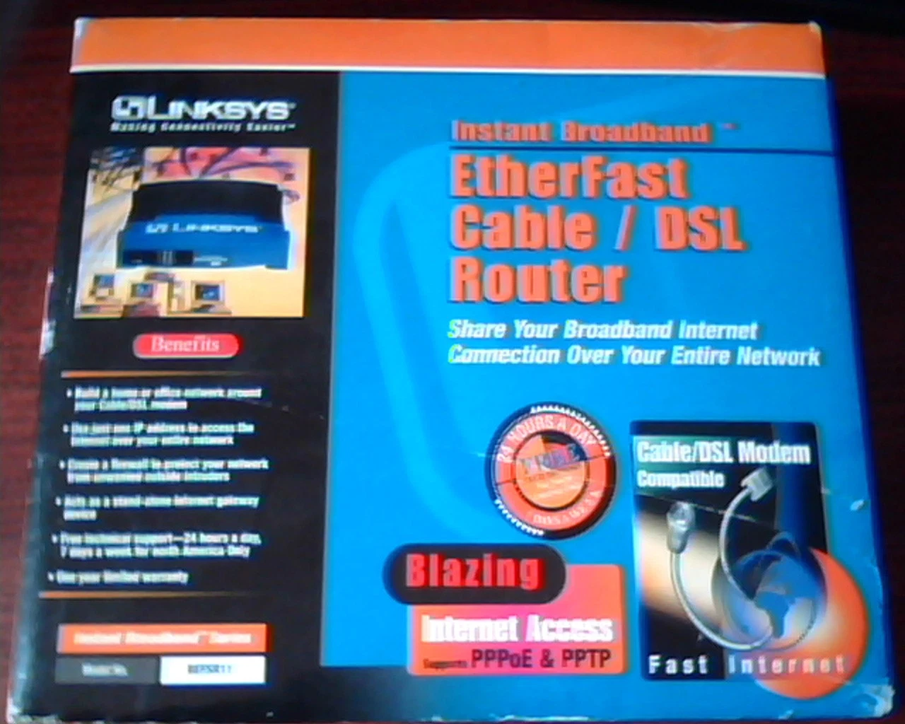 Linksys Instant Broadband Etherfast Cable DSL Router BEFSR11 IN BOX Blazing
