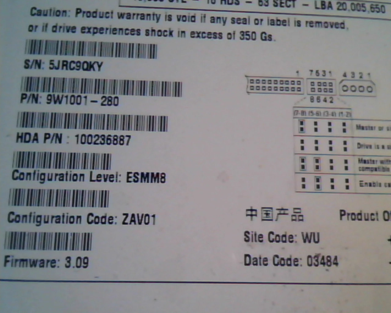 Hard Disk Drive IDE Seagate ST310014ACE 9W1001-280 100236887 3.09 HDD - image 2