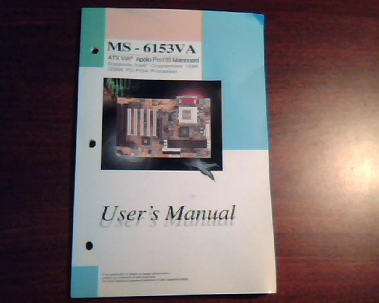 MS-6153VA ATX VIA Apollo Pro133 Mainboard User's Manual Intel Coppermine 128K