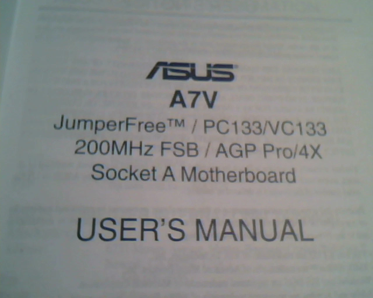 ASUS A7V VIA Apollo KT133 PC133/VC133 AGP Pro/4X Motherboard User's Manual E576 - image 4