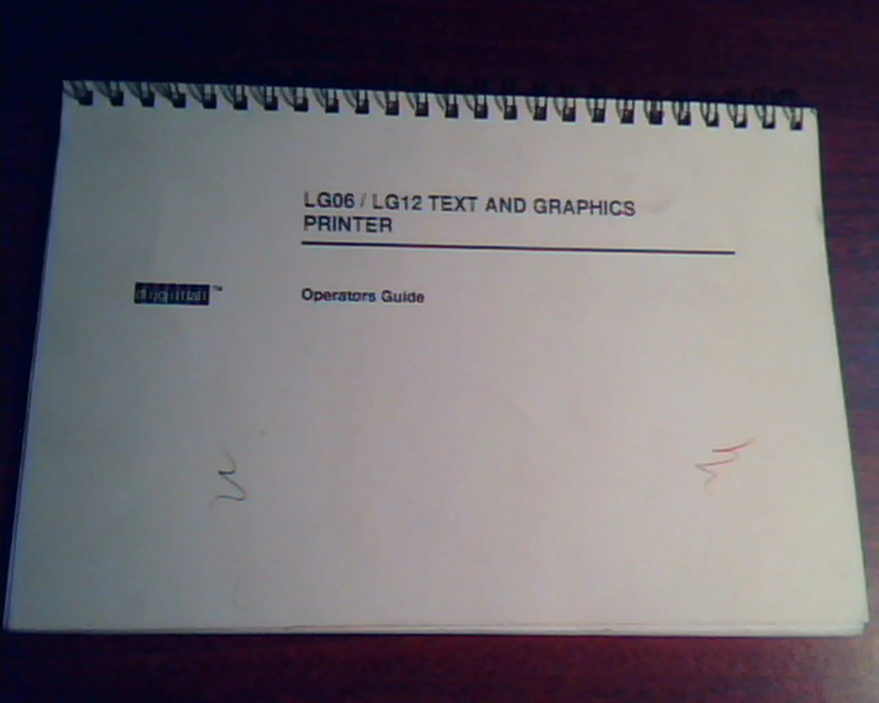 Digital LG06 LG12 Text and Graphics Printer Operators Guide DEC FW-LG0A2-A8