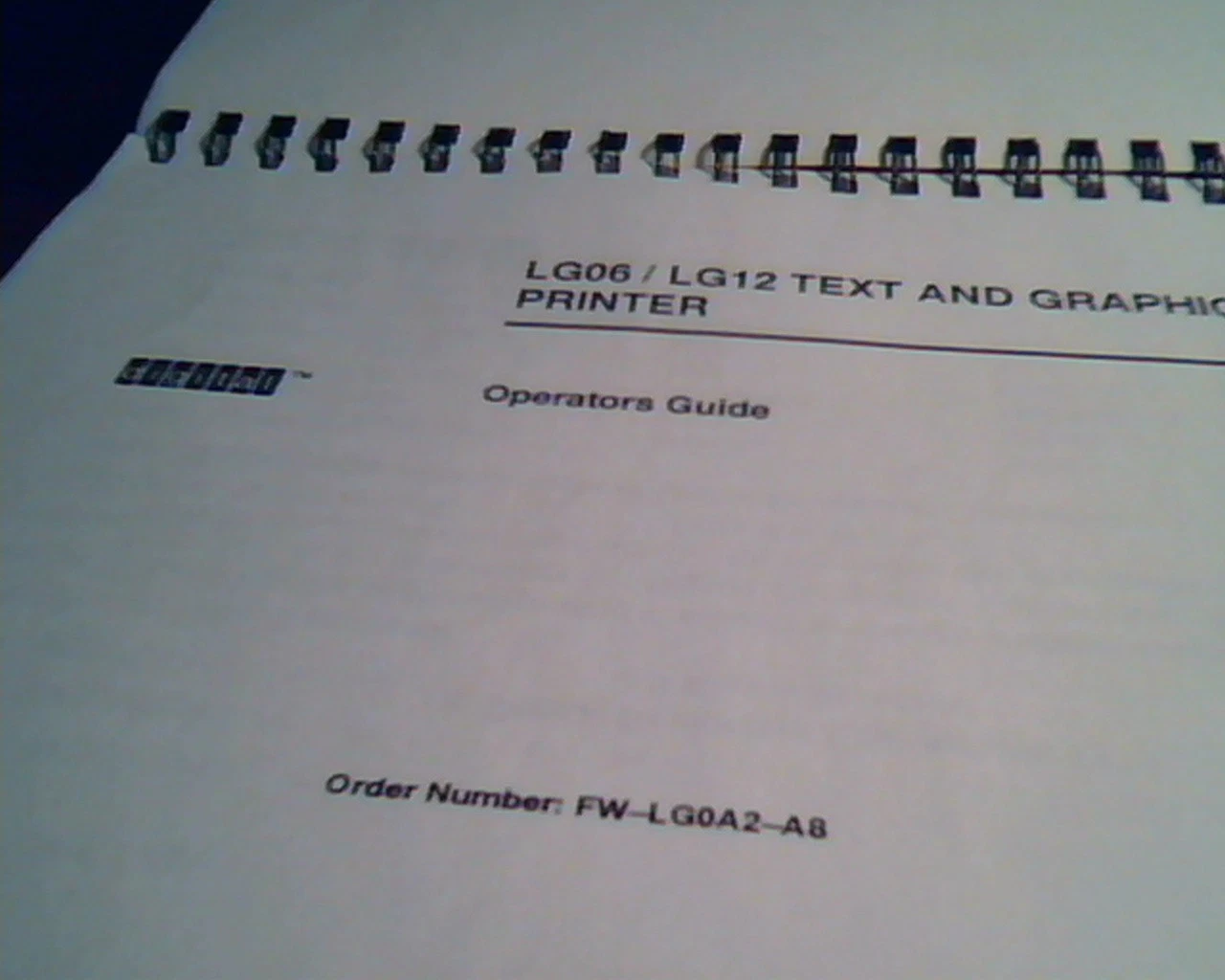 Digital LG06 LG12 Text and Graphics Printer Operators Guide DEC FW-LG0A2-A8 - image 2