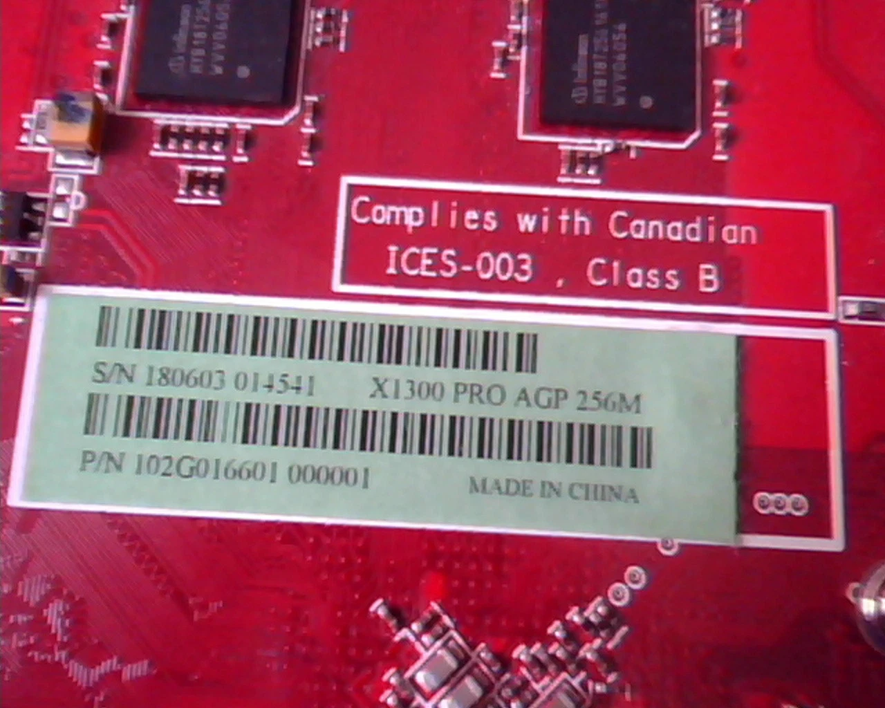 AGP card ATI Radeon X1300 Pro 256M 102G016601 000001 Video VGA TV DVI - image 2