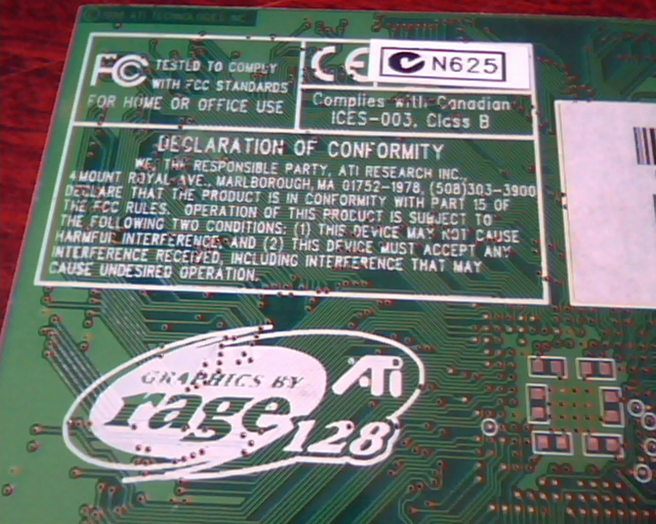 AGP card ATI Rage 128 1025191405 109-51900-01 Comp-out S-video VGA - image 4