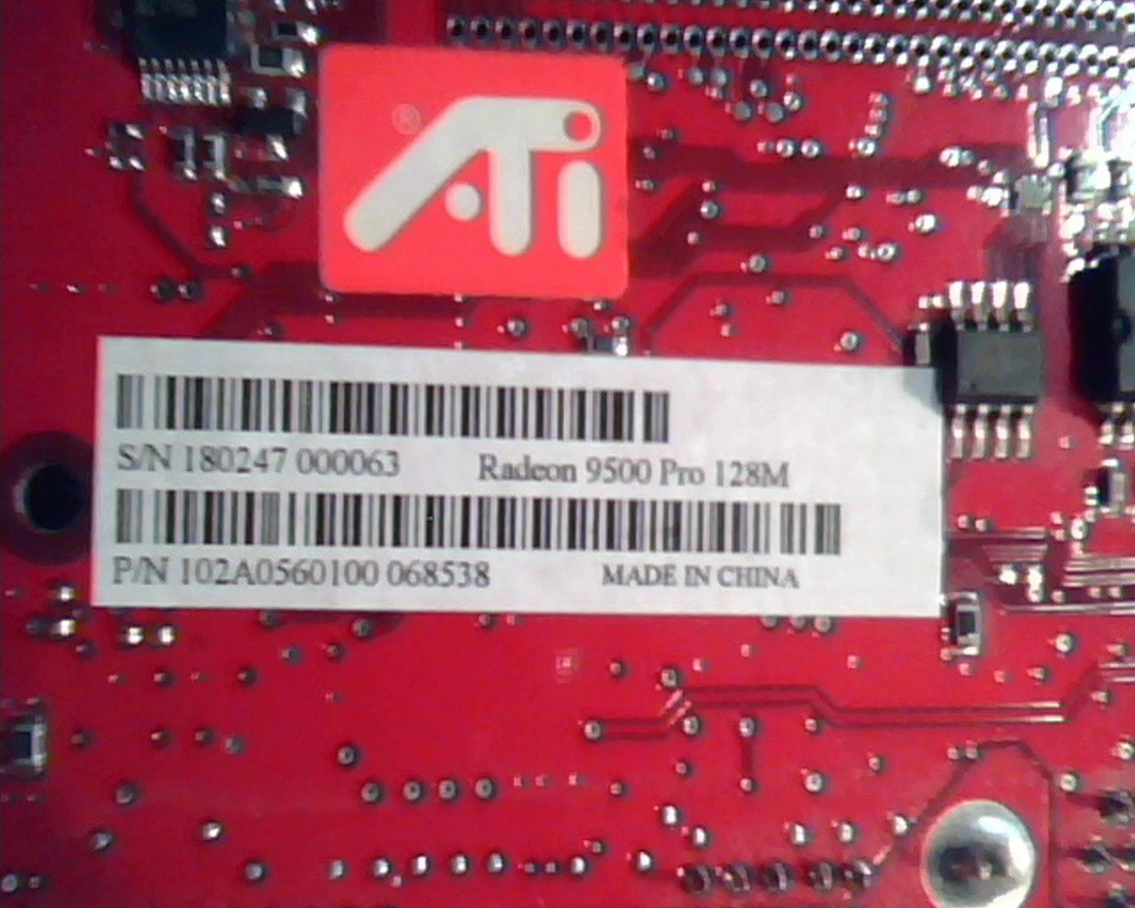 AGP card ATI Radeon 9500 Pro 128M 109-A05600-00 102A0560100 Video VGA DVI - image 3