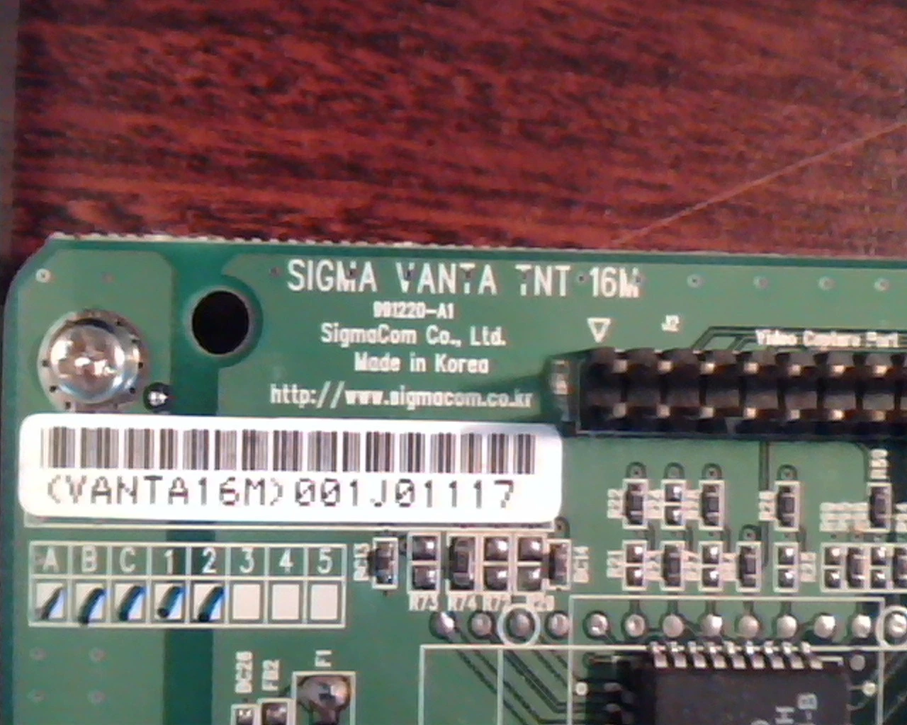 AGP card Sigma Vanta TNT 16M 991220-A1 Vanta16M J01117 VGA VIdeo - image 2