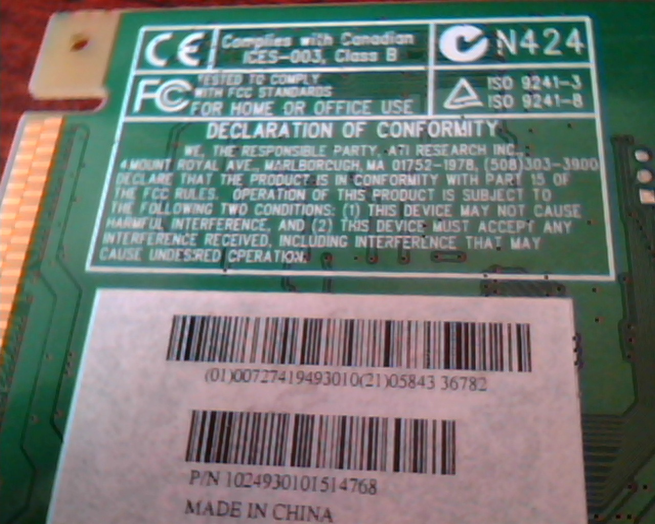 AGP Video Graphics Card ATI 109-49300-00 Rage IIC 4MB AMC Ver 2.0 VGA - image 5